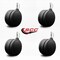 Service Caster 4'' Black Heavy Duty Floor Safe Twin Wheel Caster 3/8'' Threaded Stem , 4PK SCC-TS02S100-TPR-BLK-381610-4 - alternate 4